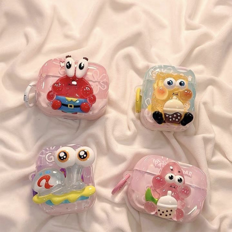 เคสหูฟัง SpongeBob SquarePants ไร้สาย Bluetooth AirPods Pro 1/2/3/4 ปกป้องหูฟัง