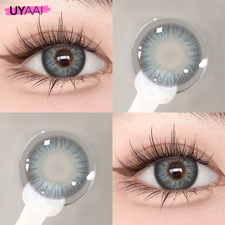 คอนแทคเลนส์สายตา [0.00~-6.00] UYAAI OMG series คอนแทคเลนส์สี 14.0mm Brown Green Gray คอนแทคเลนส์รายเดือน