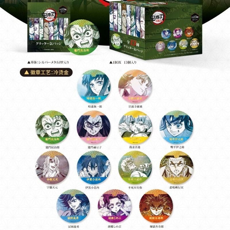 [Unofficial] Demon Slayer Tears of Themis Blind Badge Pack 同人 同名ถล่ม//定件