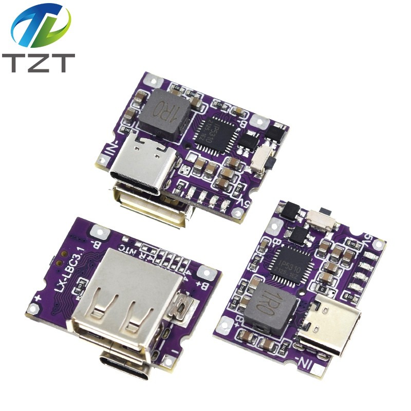 Type-C USB 5V 3.1A boost converter Step-Up โมดูล IP5310 มือถือ power bank อุปกรณ์เสริมพร้อมสวิตช์ LE