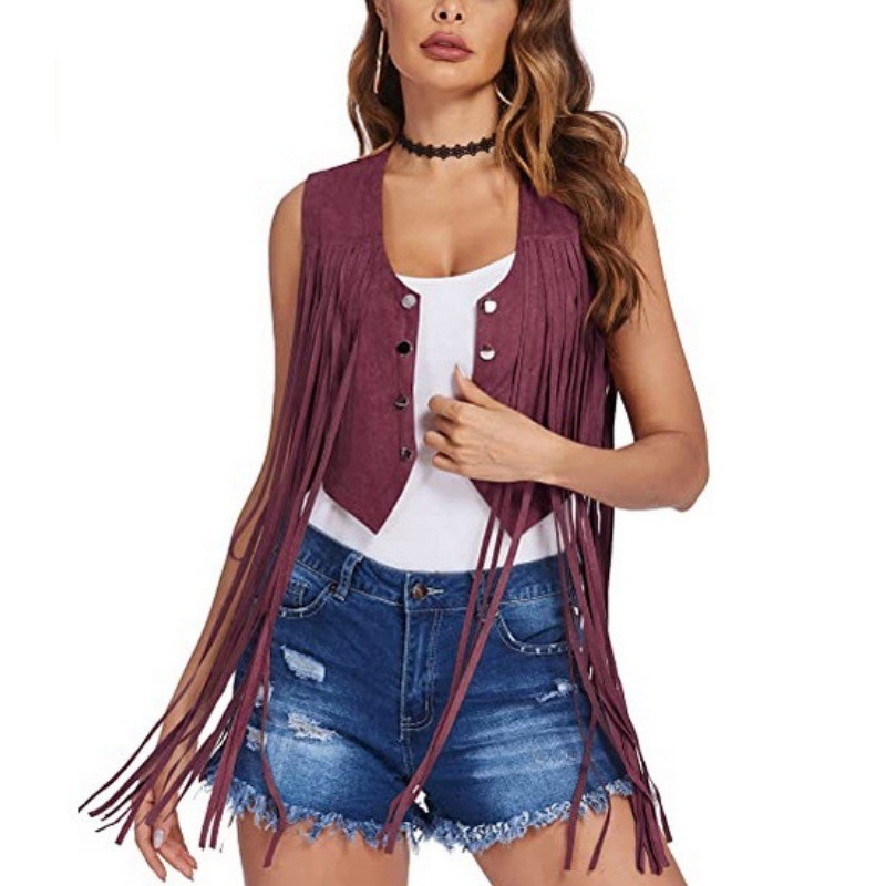 [All-Match Short Style] 2025 Long Current Short Vest 60s Fashion Retro Hip-Hop Style Female