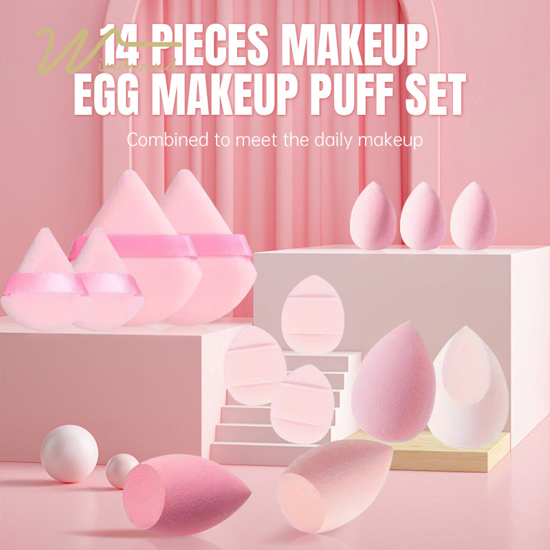 ชุดแป้งพัฟ 14 ชิ้น Soft&Skin-Friendly สามารถใช้เปียกหรือแห้งเพื่อสร้างเมคอัพเบสที่สมบูรณ์แบบ-wd - รูปที่ 4