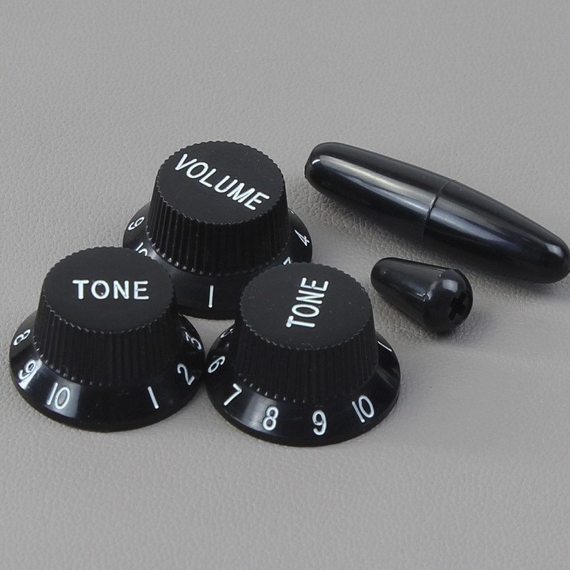 FLEOR ชุด 2T1V 24-Spline Tone Volume Control Knob หมวกด้านบน Imperial พร้อม 5-Way Switch/Whammy Bar 