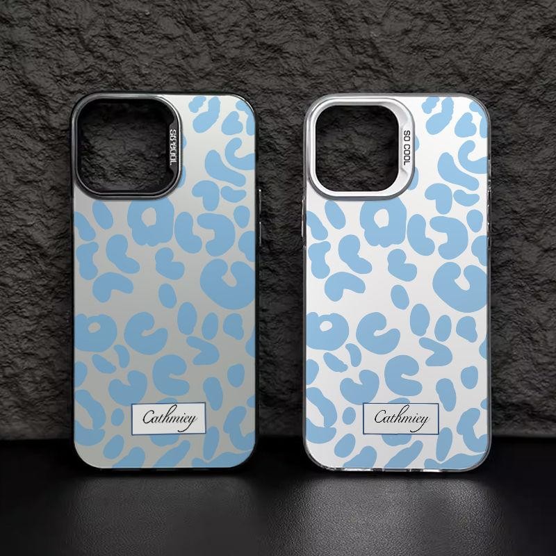 Blueleopardprint สําหรับ Samsung S25 S21 S22 S23FE S21FE S23 S24FE S20 S24 S20FE S20PLUS S24PLUS S20