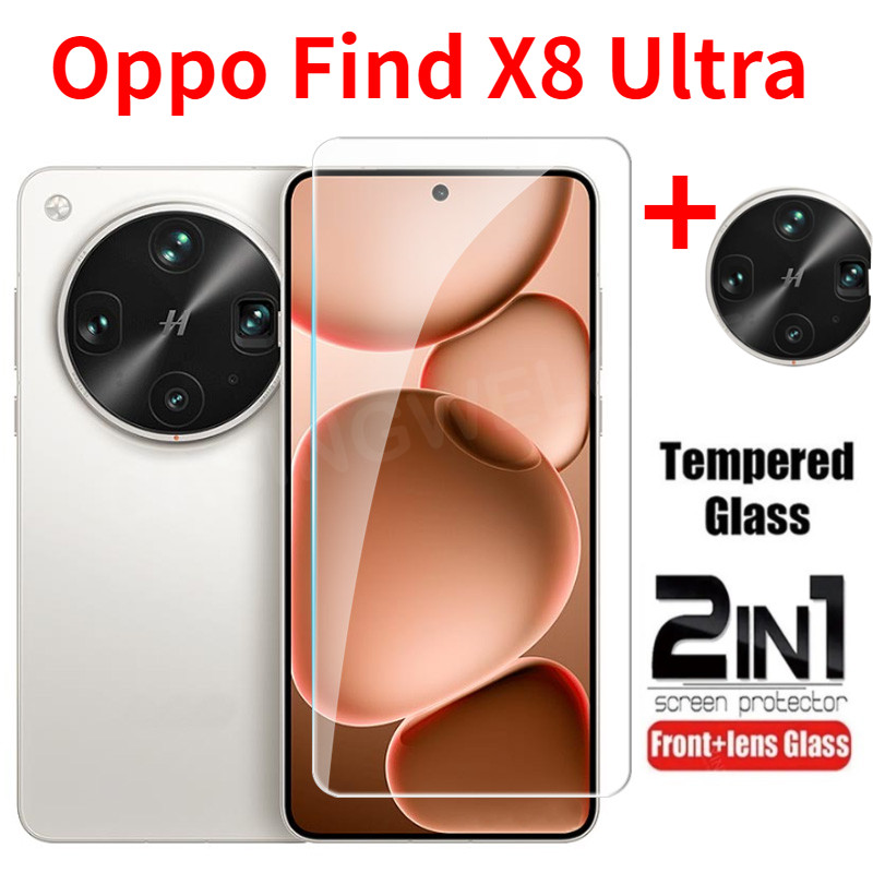 ฟิล์มกระจกนิรภัยสําหรับOppo Find X8 Ultra Find X8 X9 Pro Ultra X8 Ultra 5G 2025 ป้องกันหน้าจอกล้องกลับเลนส์ป้องกันกระจกคลุมทั้งหมดฟิล์มด้านหน้า