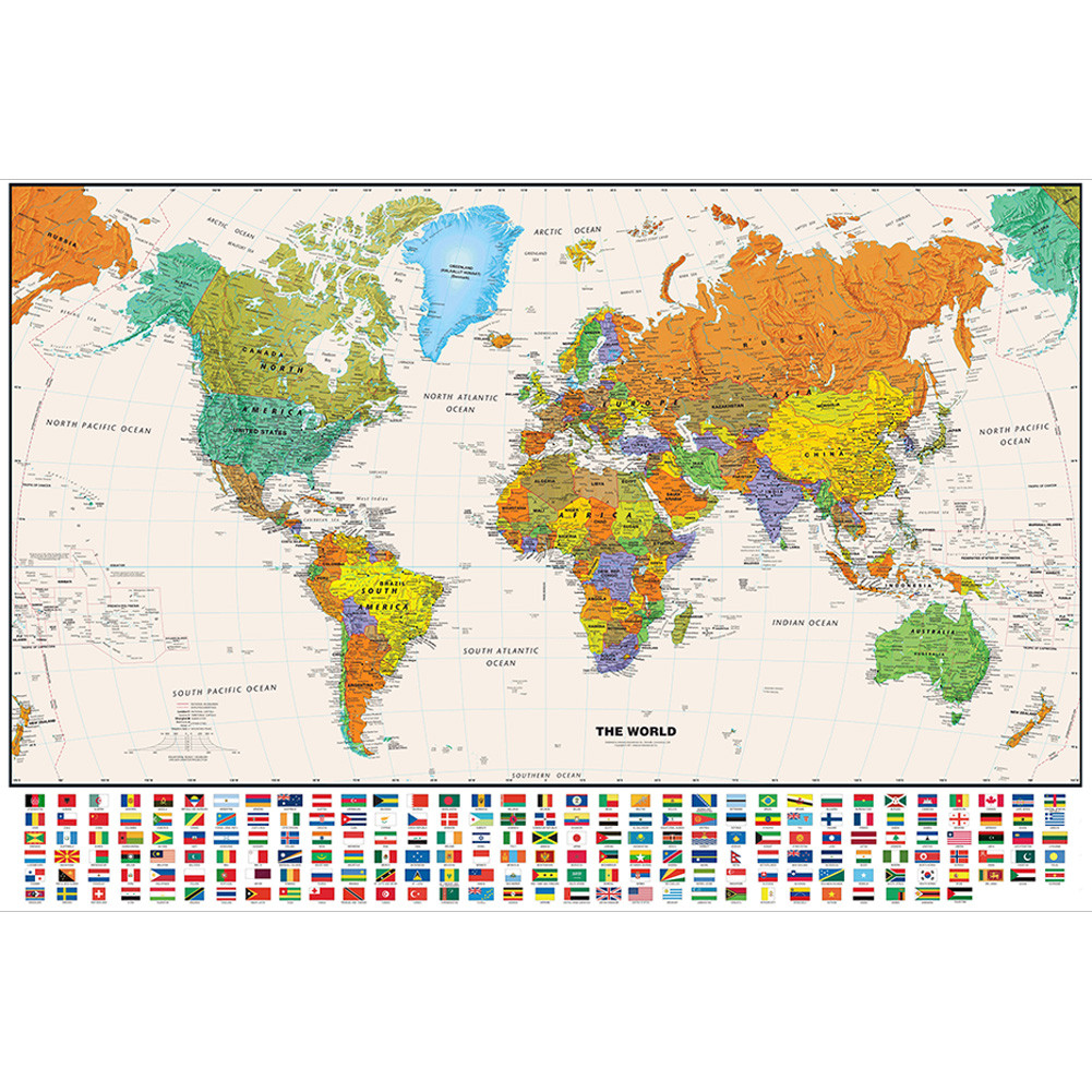 Good World Map,Frameless Wall Art โปสเตอร์ตกแต่งแขวนภาพสําหรับห้องนอน,ห้องนั่งเล่น,Dorm Decor,Wall Decor