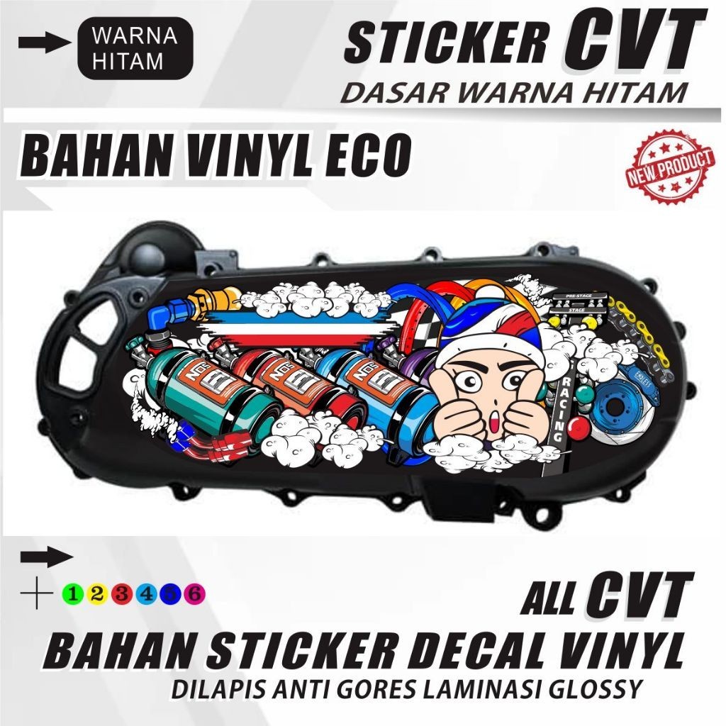 CVT / CVT RACING BLOCK สติ๊กเกอร์ MOTIF / COOL MOTIF CVT