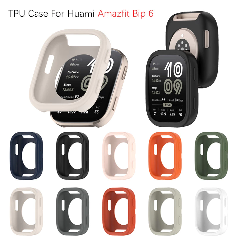 เคสซิลิโคนสําหรับ For Amazfit Bip 6 สมาร์ทวอทช์กรอบกันชน Protector Cover Case