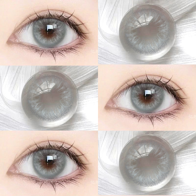 (COD) คอนแทคเลนส์สี ALASKA ใหม่ 1 คู่ เลนส์นิ่ม เลนส์เทาอ่อนน้ำตาล มีอายุ 14.2 มม.จัดส่งฟรี