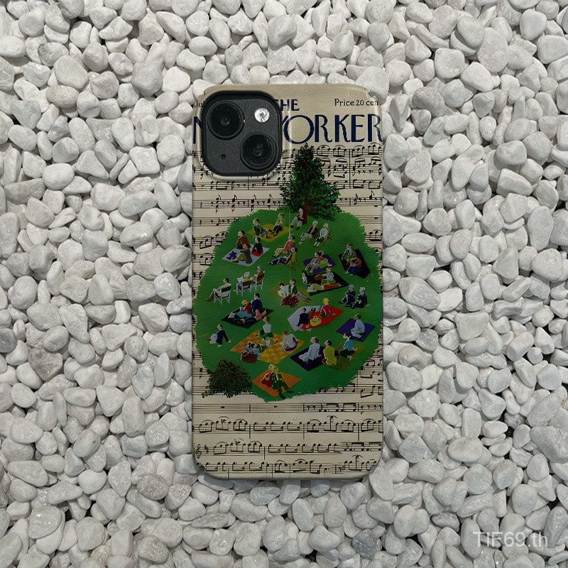 เคสโทรศัพท์หนังสือพิมพ์แนววินเทจสไตล์ยุโรปและอเมริกาสำหรับ iPhone 7/8PLUS 11 16 15 14 12 13 PROMAX เคสแข็ง xsmax 16pro XR XS ไม่รวมปุ่ม11 15 14 13 12 Pro ป้องกันกันกระแทกกันฝุ่น5y7g