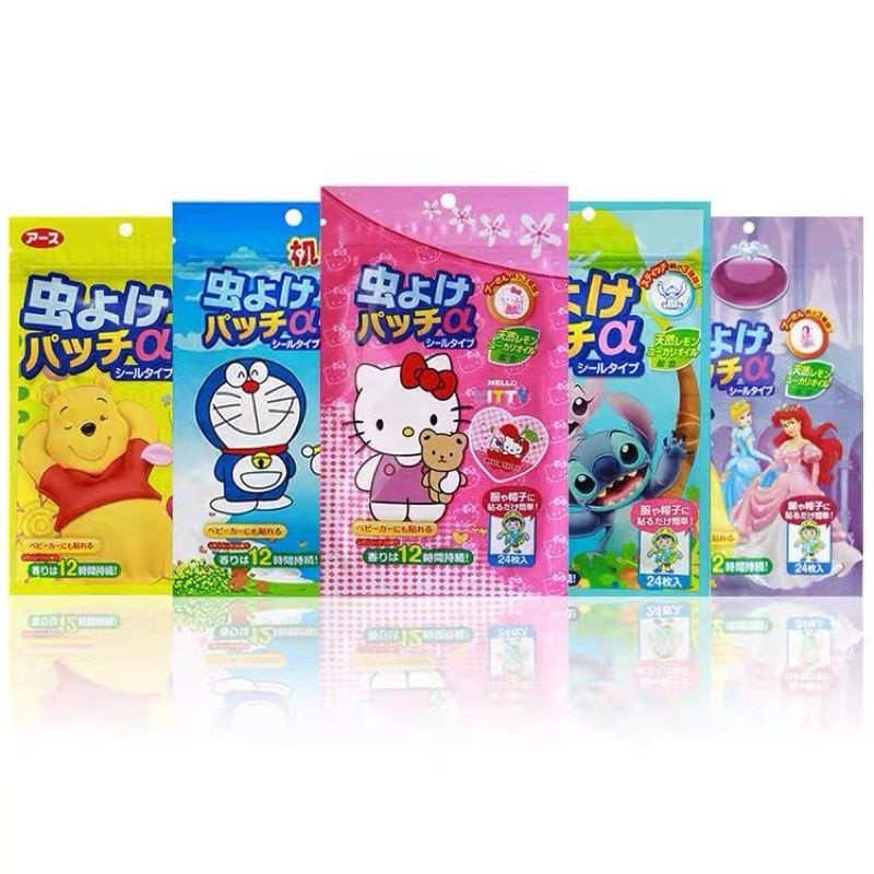 Dalingshop CHARACTER / CHARACTER MOTIF ANTI-MOSQUITO STICKERS เนื้อหา 24 ชิ้น