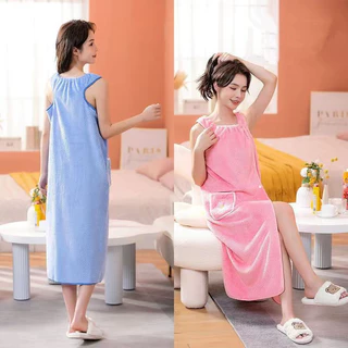 ผ้าเช็ดตัว 2 in 1 100*130cm เสื้อคลุมอาบน้ำ เป็นได้ทั้ง ผ้าเช็ดตัวและเสื้อคลุม วัสดุ: กำมะหยี่ปะการัง ไม่เป็นขุย รุ่น：Z8
