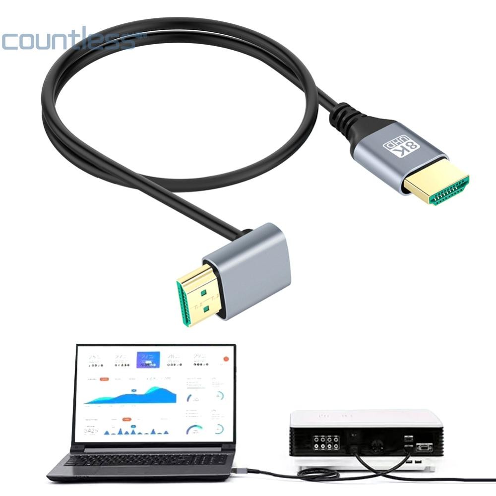 5# 90 องศาสายเชื่อมต่อ Ultra HD HDMI-เข้ากันได้กับ 2.1 48Gbps HDR EARC สําหรับ HD [counterless.th]