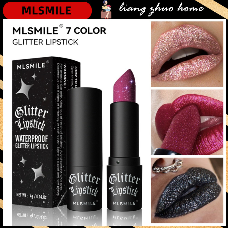 Mlsmile 7 สีกระจกน้ําลิปสติกคริสตัลชา Russet Lip Glaze Tint Moisturizing Low Saturation หลอดสีดําสีน้ําตาล Lipgloss แต่งหน้า