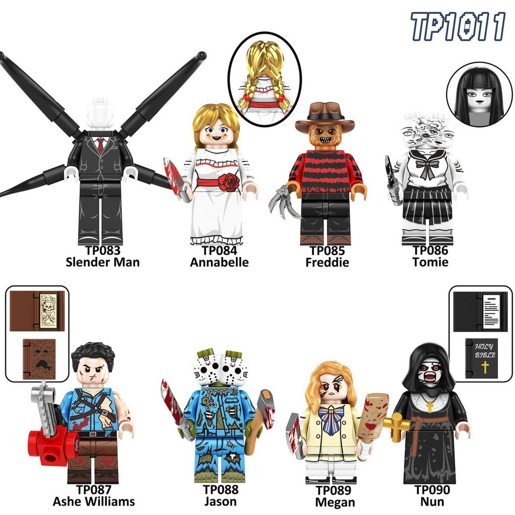 Slender Man Building Jason Blocks ตัวเลข Freddie ของเล่น Megan Minifigures TP083