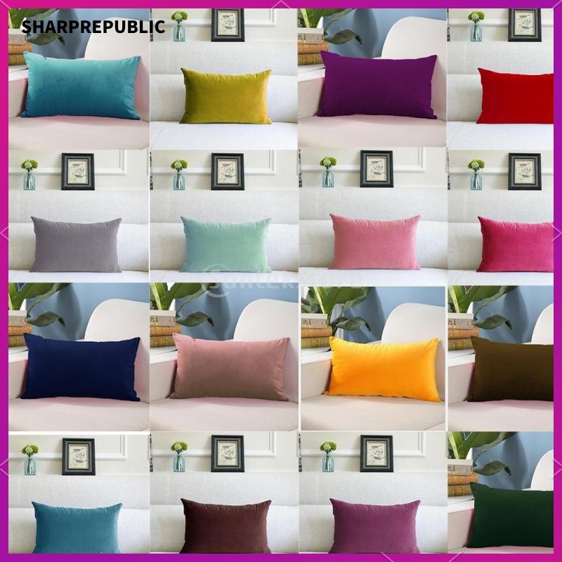 [Sharprepublic] หมอนปลอกหมอนแบบนุ่ม insserts Cover มีซิป - 12x20 นิ้ว / 30x50 ซม.