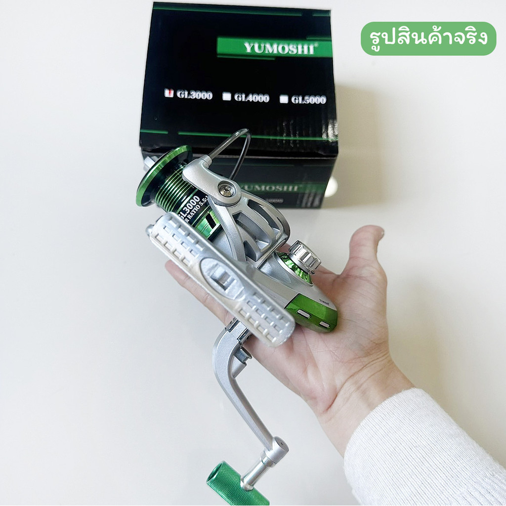 รอกสปินนิ่ง Yumoshi สปูนโลหะ รุ่น GL1000-5000 Spinning Reel  5.5: 1 / 12 BB รอกตกปลา อุปกรณ์ตกปลา - รูปที่ 3
