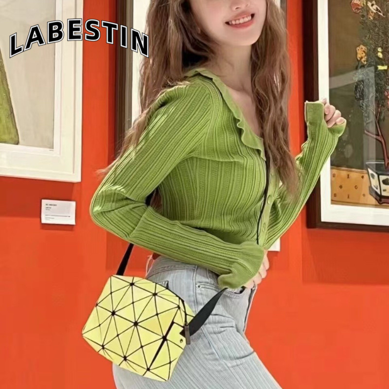 LABESTIN กระเป๋าสตรีเรียบง่ายและหลากหลายรูปสี่เหลี่ยมขนมเปียกปูนแบบพกพาไหล่ messenger กระเป๋าสี่เหลี่ยมเล็ก