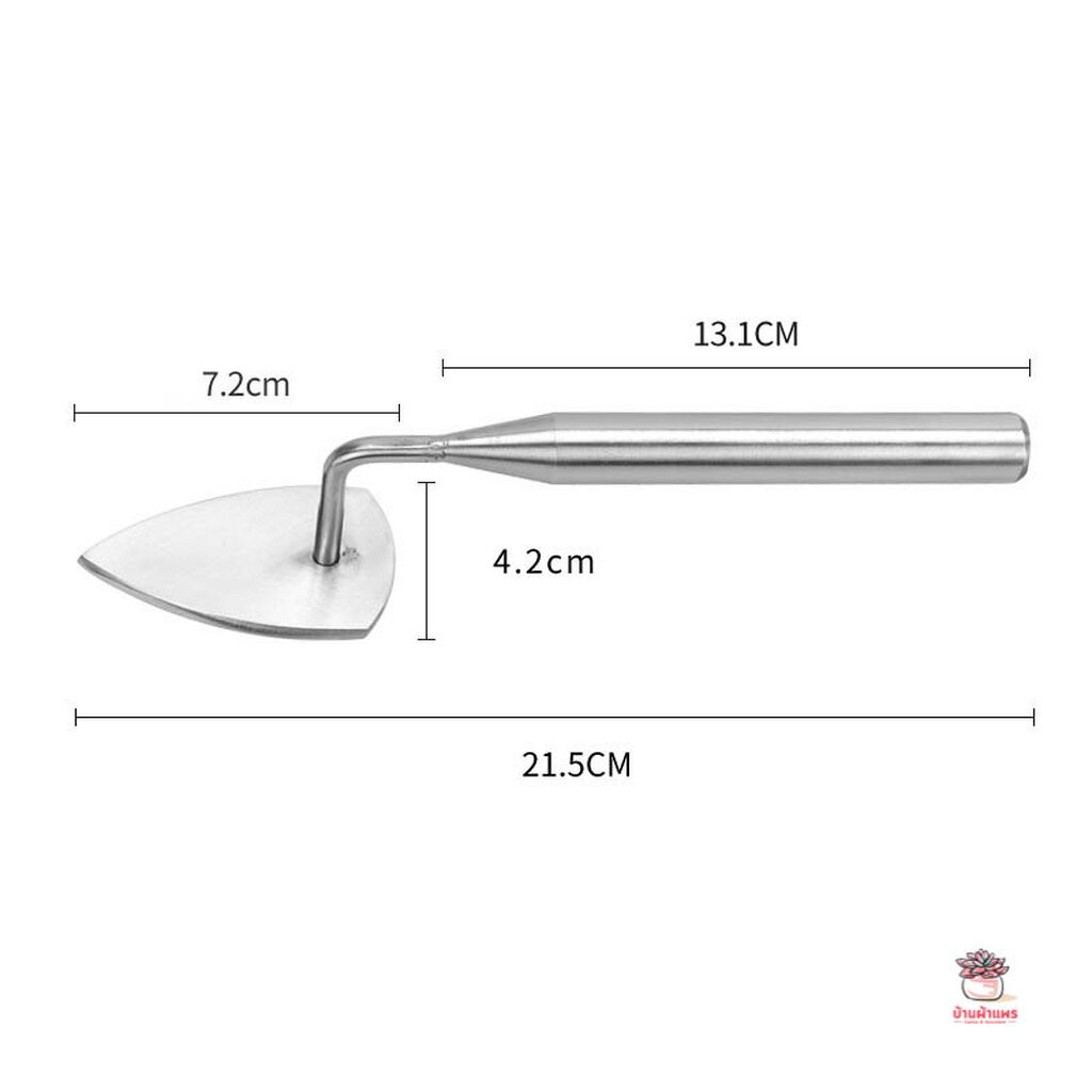 ที่กดหน้าดินสแตนเลส ปาดหน้าดิน เกลี่ยดิน พลั่วขนาดเล็ก อุปกรณ์ช่วยปลูกต้นไม้ แคคตัส กระบองเพชร cactus&succulent - รูปที่ 5