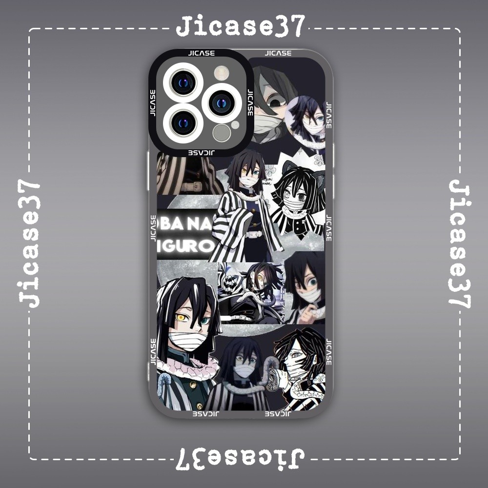 เคส iPhone Square Edge Samsung Xiaomi Oppo Anime Kimetsu no yaiba Demon Slayer Sword Character Iguro