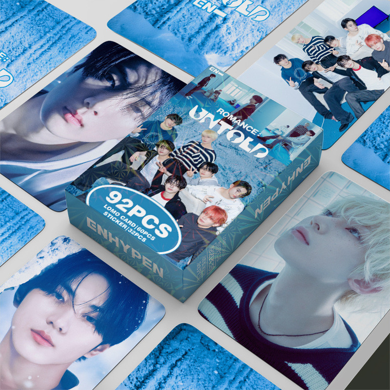 92-96 ชิ้น/กล่อง EN ROMANCE:UNTOLD 2024 GGU GGU PACKAGE การ์ดโลโม่สีส้มเลือดอัลบั้มสติกเกอร์ Photocards HEEUNGSE JAKE JAY JUNGWON NI-KI SUNGHOON โปสการ์ดพร้อมสต็อก SX