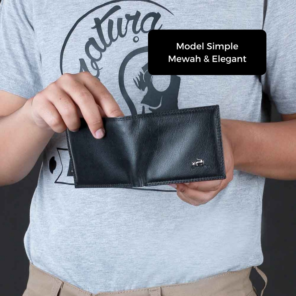 WAREHOUSE AFE Mens Premium Synthetic Leather Wallet Black Brown Loother Co