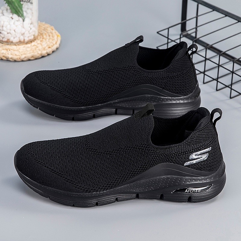พร้อมสต็อก Skechers_ Arch Fit รองเท้าผ้าใบกันลื่น copy รองเท้าผู้ชายลําลองกลางแจ้งผู้ชาย Lelaki เดิน Kasut Sukan Lelaki 0XZG