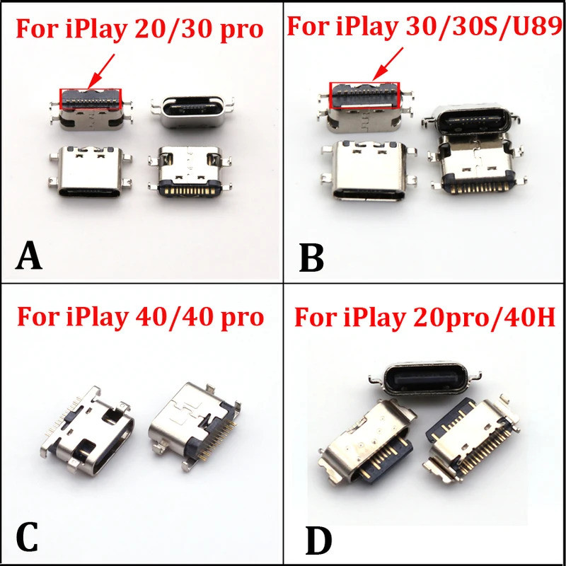 2-5pcs Type-C USB แจ็คหญิงซ็อกเก็ตพอร์ตชาร์จปลั๊ก Dock Connector สําหรับ Alldocube iPlay 20 20Pro 30 Pro 30S U89 40 40H
