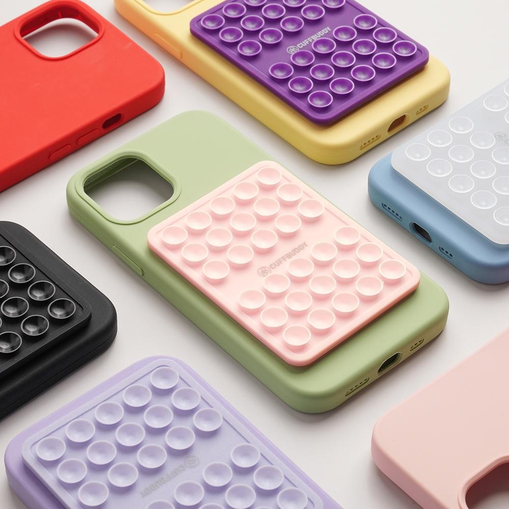 CUFFCaseBuddy Premium Silicone Suction Phone Case แผ่นซิลิโคนแปะมือถือ ไม่ต้องใช้กาว ติดได้2ด้าน ใช้ซ้ำได้ ที่จุ๊บมือถือ