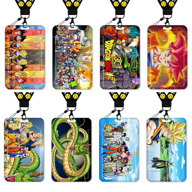 Seven Dragon Ball ID Card Holder Meal Card School ID Card Case Personal ID Card Case Long Lanyard Na