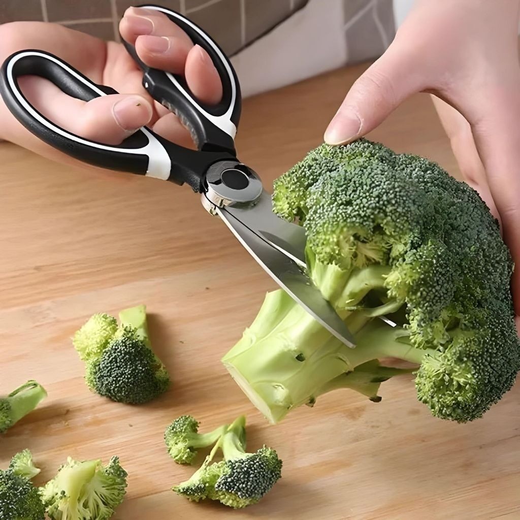 UTENSILS กรรไกรตัดอาหาร กรรไกรมีฝาครอบ กรรไกรใช้ในห้องครัว กรรไกรตัดผัก อาหาร กรรไกรตัดของ กรรทำอาหาร กรรไกรเปิดฝาได้ กร - รูปที่ 6