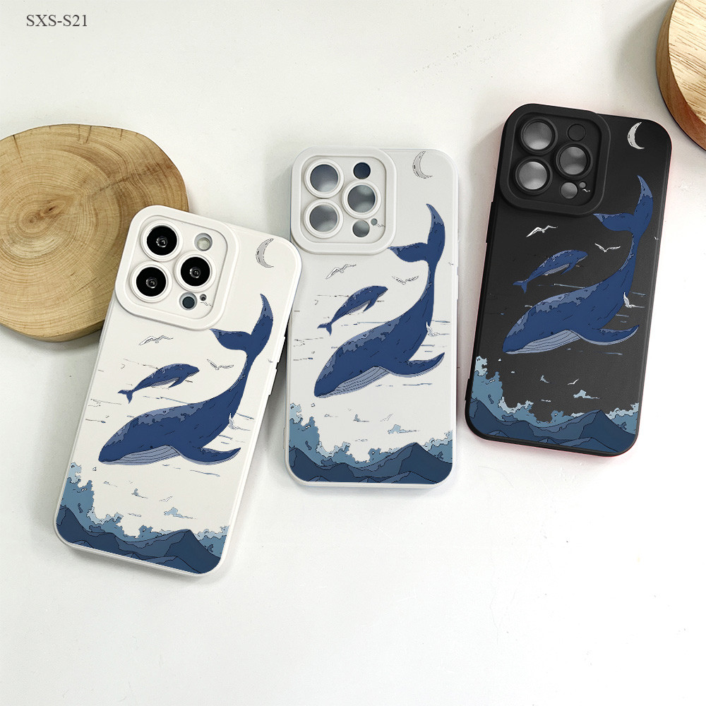 Samsung Galaxy S21 S20 S10 S9 S8 FE Plus Ultra S21+ S20+ 5G เคสซัมซุง ชมดวงจันทร์ เคสโทรศัพท์ เคส สำหรับ