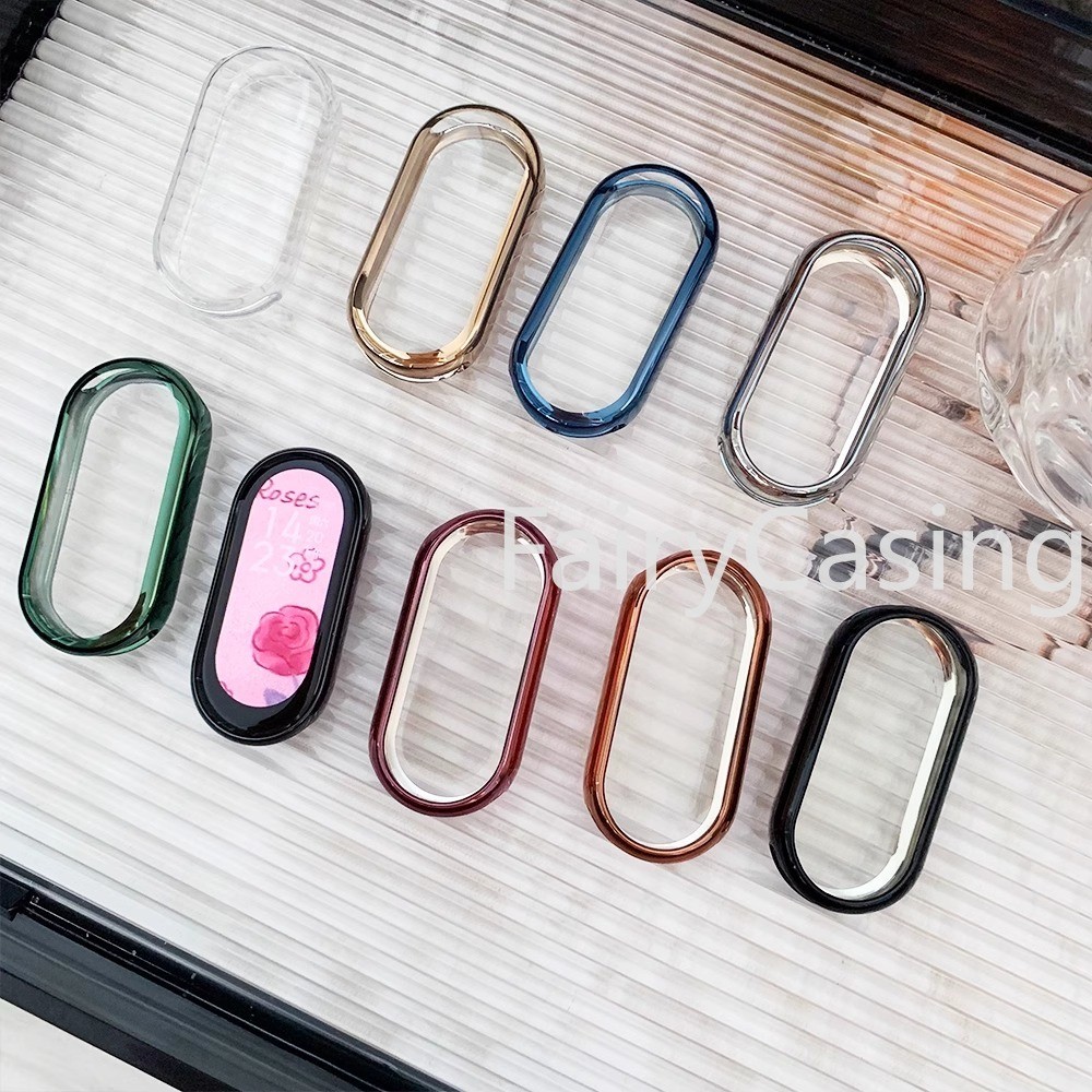 นุ่มสําหรับ Xiaomi Mi Band 8 9 NFC อุปกรณ์เสริม All-Around ป้องกันกันชนป้องกันหน้าจอ Mi Band 8 9 นาฬิกา Shell