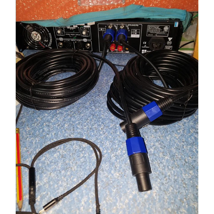 สายลำโพง 2*2.5 mm เลือกความยาวได้ พร้อมหัวสเปคคอนหัวท้ายพร้อมใช้งาน สายลำโพงกลางแจ้งทอง สายเชื่อมลำโพงอย่างดี 2x2.5mm Au