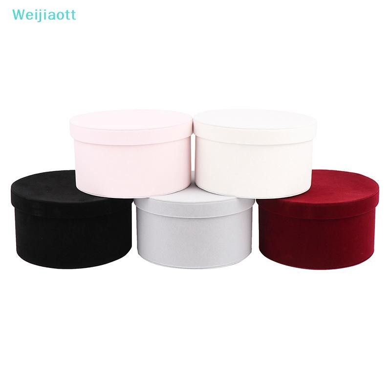 Weijiaott 1pc รอบ Flannelette ดอกไม้กล่อง Florist ของขวัญบรรจุภัณฑ์กล่องตกแต่งAO