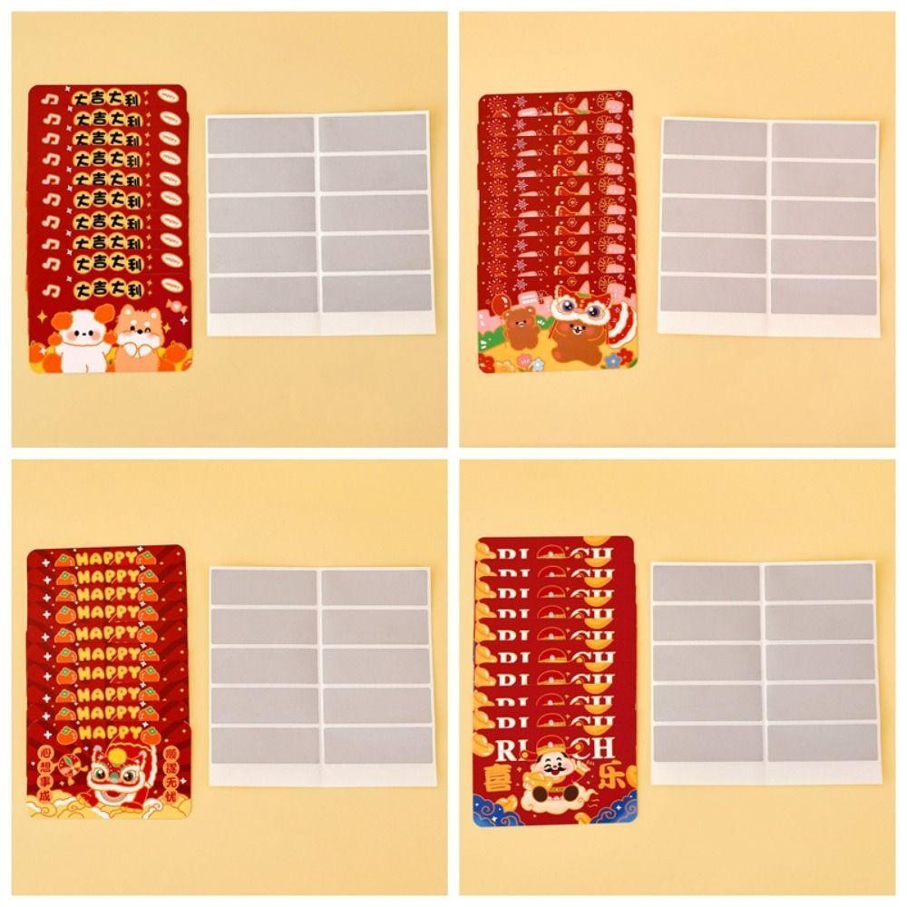 MXMIO การ์ดขูด 60 ชิ้น, ตั๋วบัตรกํานัล DIY, แฟชั่น 60 ชิ้นเกมปาร์ตี้การ์ตูนเซอร์ไพรส์การ์ดโชคดีของขวัญรางวัล - รูปที่ 2