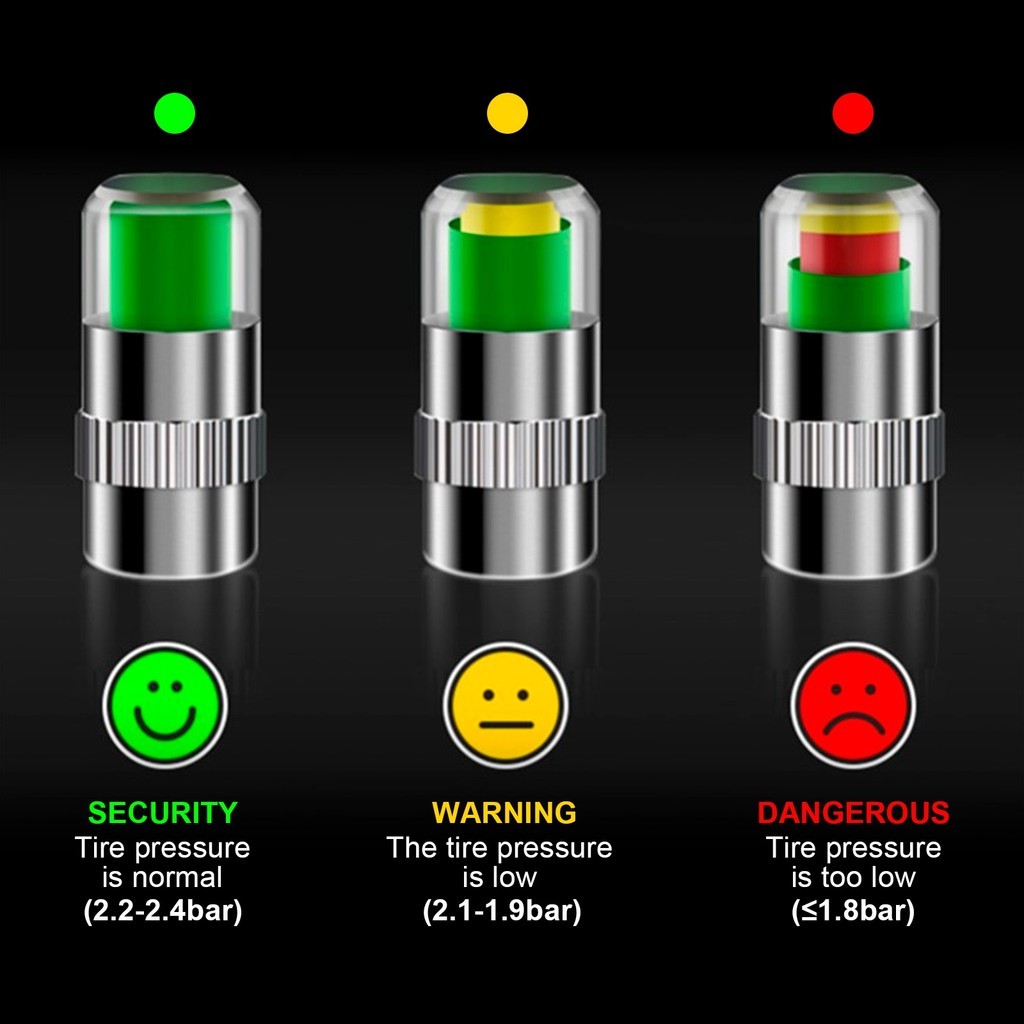 Tesco 1 ชิ้น จุกลมเช็คแรงดัน จุกลม มีที่วัดความดันลม จุกปิดลมยาง แจ้งเตืนเมื่อยางลมอ่อน - รูปที่ 4