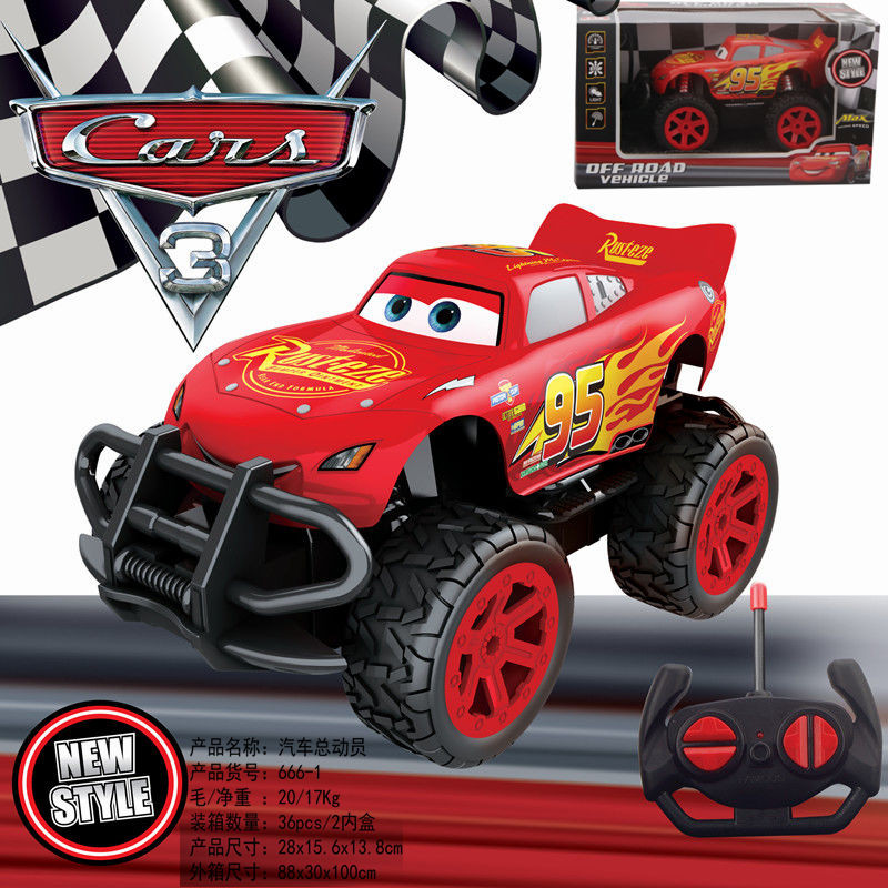 รีโมทคอนโทรลของเล่นเรื่องราวการแข่งรถ Lightning McQueen รถแบบชาร์จไฟได้รุ่นรีโมทคอนโทรลรถของเล่นเด็กเด็กจําลองรีโมทคอนโทรล Duplica车12.19