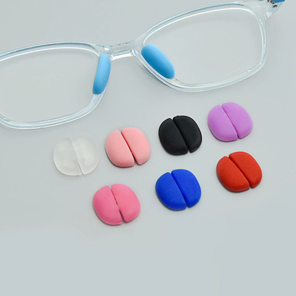 [จัดส่งภายในประเทศ]1 คู่ Push On แผ่นจมูกแว่นตา Anti slip Pad แว่นตาอุปกรณ์เสริม Anti-slip ใส่ซิลิโคนกันลื่นสําหรับเด็ก
