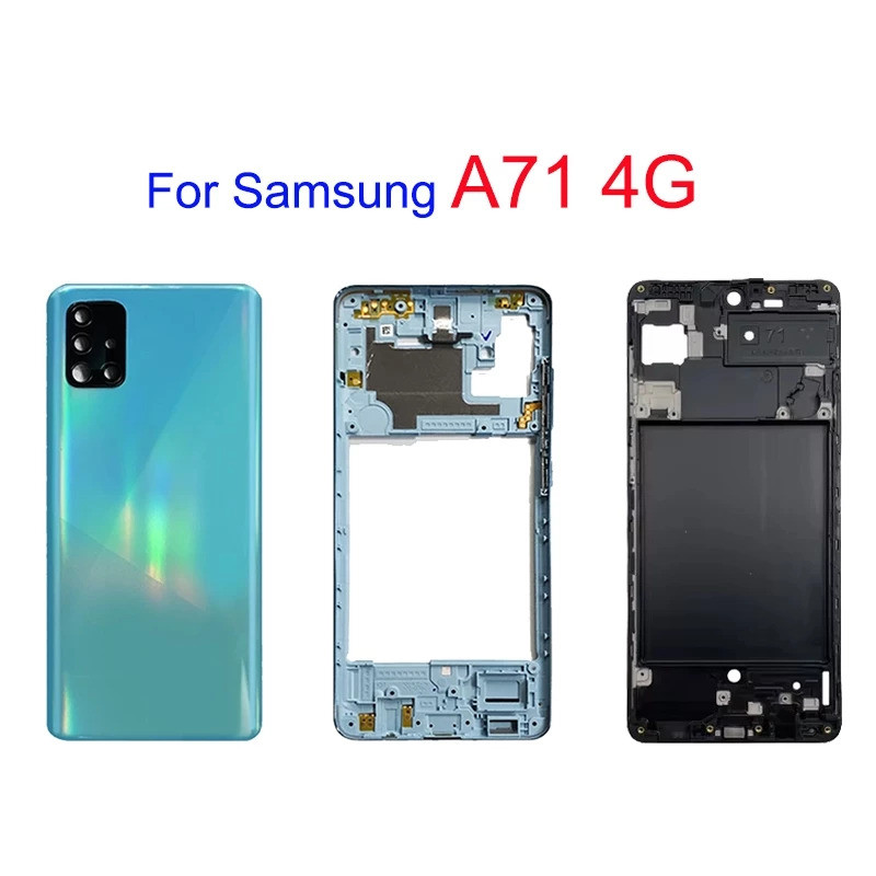 สําหรับ Samsung Galaxy A71 4G ฝาหลังกรอบกลางซิมการ์ดที่ใส่ถาด