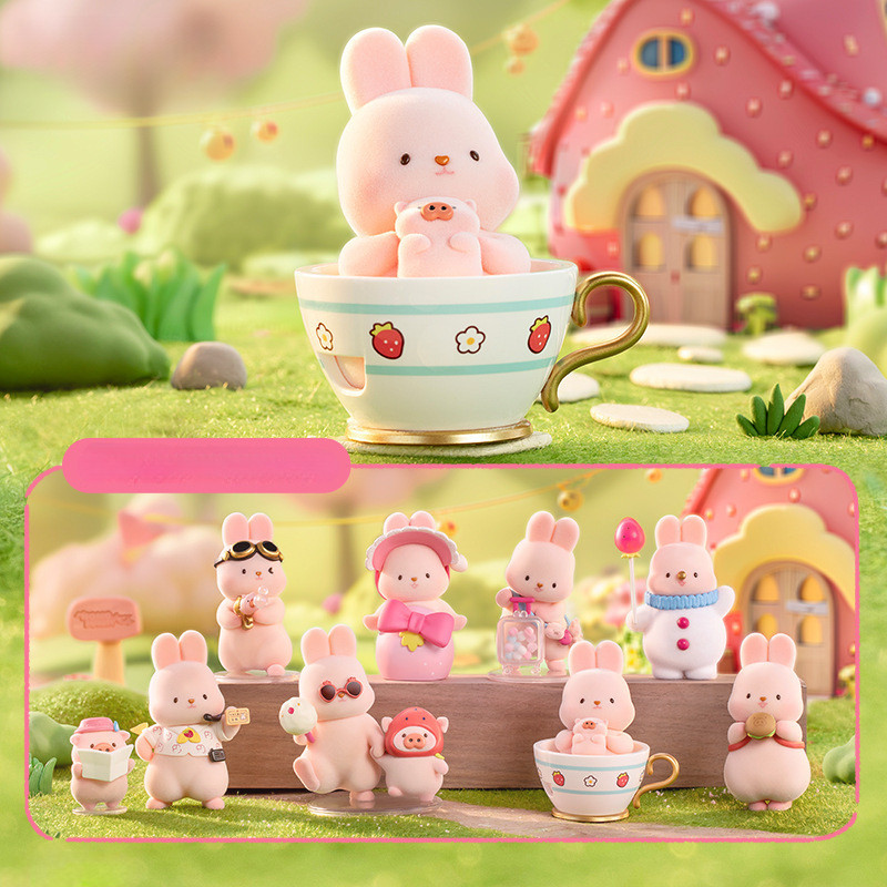 Playfulness MOMO Rabbit Strawberry Town รูปกระต่ายสีชมพูส่งแฟน