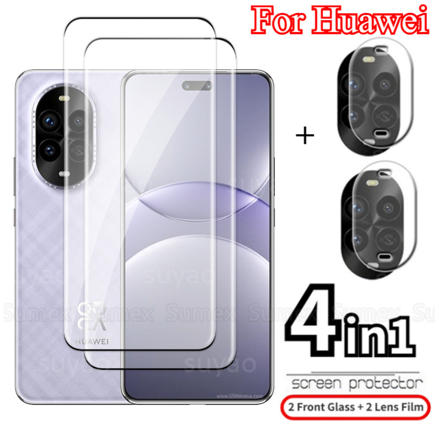 4in1 กระจกนิรภัยสําหรับ Huawei Nova 13 Nova13 Pro 2024 ป้องกันหน้าจอฟิล์มกล้องเลนส์ป้องกันฟิล์มฝาครอ