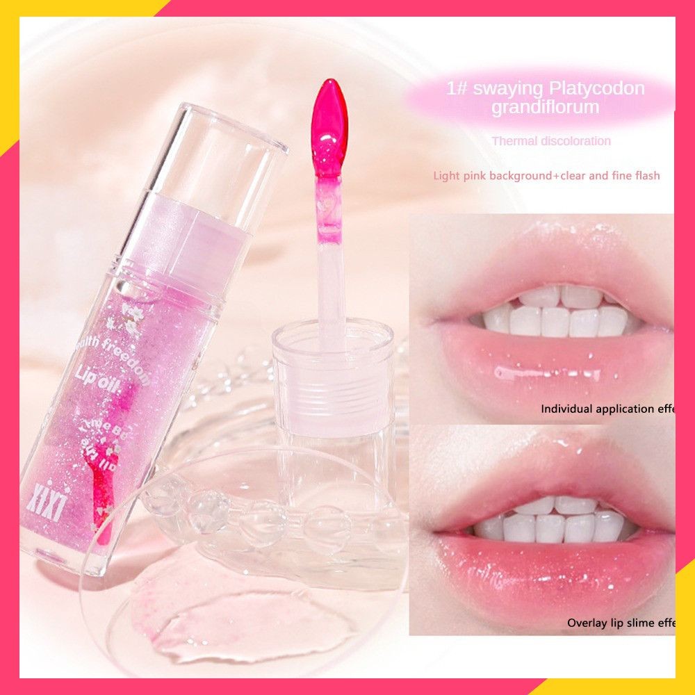 Xixi 1/3 ชิ้น Lip Oil โปร่งใส Pearlescent Moisturizing Lasting Lips Care ผลิตภัณฑ์ Non Sticky ถ้วยน้