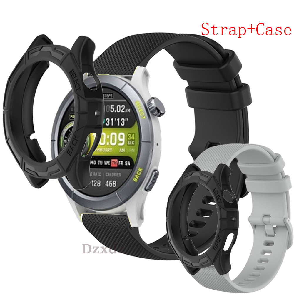 Amazfit Cheetah Pro สมาร์ทวอทช์หน้าจอฝาครอบป้องกันกันชนสําหรับ Amazfit Cheetah Pro สายรัดซิลิโคนสายรัดข้อมือสร้อยข้อมือสายนาฬิกาอุปกรณ์เสริม