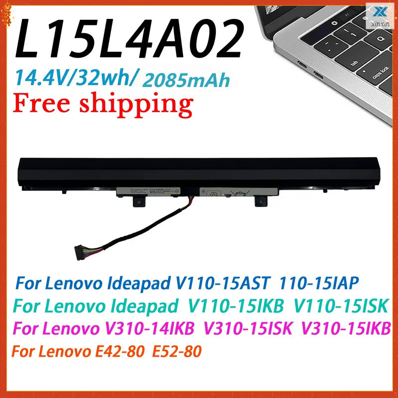 แบตเตอรี่แล็ปท็อป l15s4a02สำหรับ Lenovo IdeaPad V110-15AST iape 15iap 15ISK L15l4a02 E52-80 l15c4a02