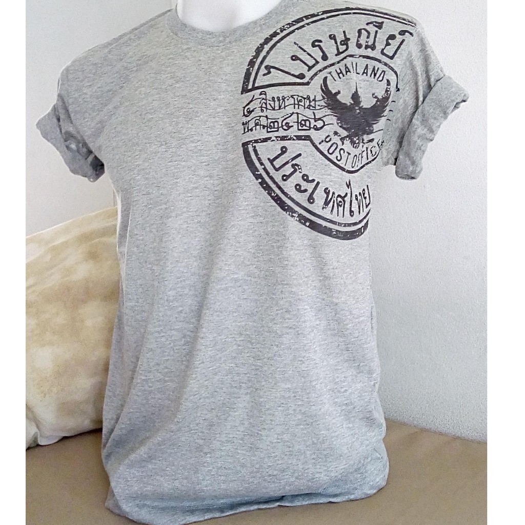 ไปรษณีย์ไทยพิมพ์เสื้อยืด เสื้อวินเทจคุณภาพสูง