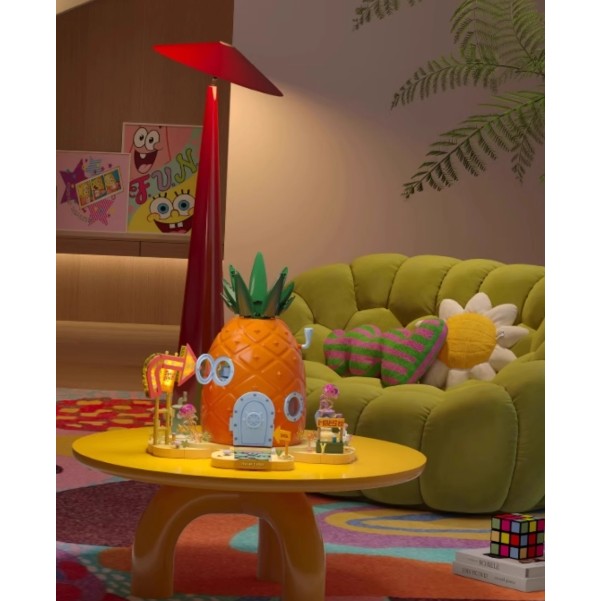 Areax Brick Area SpongeBob SquarePants Pineapple House Building Blocks การศึกษาประกอบของเล่นเครื่องประดับของขวัญวันเกิดปีใหม่ ราคา ถูกที่สุด ดีลบีเคเค แกลเลอรีภาพที่ 3
