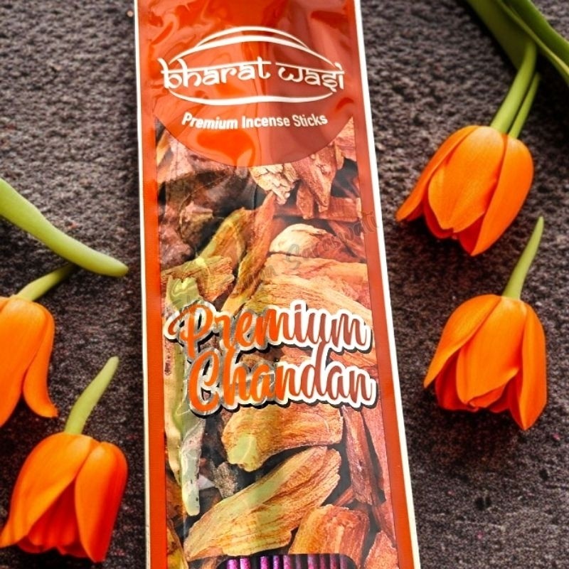 Bharat Wasi Premium Chandan Aromatherapy ธูป 50 แท่ง - กลิ่นไม้จันทน์ที่นําสันติภาพ