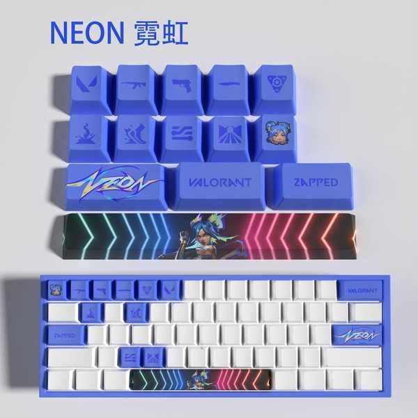 keycap valorant keycap ไทย gmk keycap Neon รูปแบบใหม่ Fearless Contract Keycap Valent Keycap VALORAN