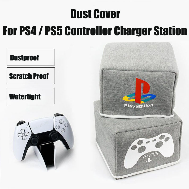ฝาครอบกันฝุ่นสําหรับ PS5 / PS4 Controller Charger Station,Protector Case Anti-scratch Sleeve Protective Guard Case สําหรับ PS5 Controller